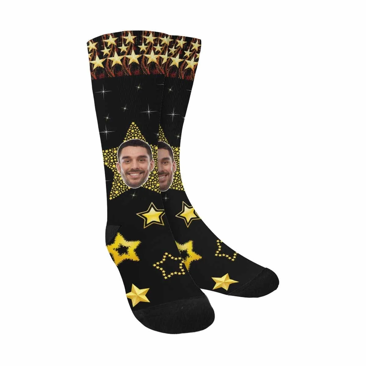 Custom Face Shining Stars Sublimated Crew Socks
Custom Face Shining Stars Sublimated Crew Socks
