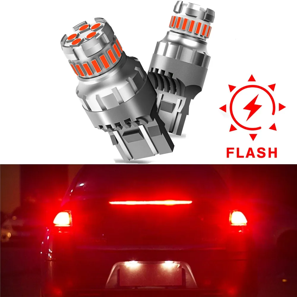 2Pcs 1200LM W21/5W Canbus LED Red WY21W 3157 P27/7W 7443 LED Bulb for Car Brake Stop Light Flash Auto Tail Lamp Error Free
2Pcs 1200LM W21/5W Canbus LED Red WY21W 3157 P27/7W 7443 LED Bulb for Car Brake Stop Light Flash Auto Tail Lamp Error Free