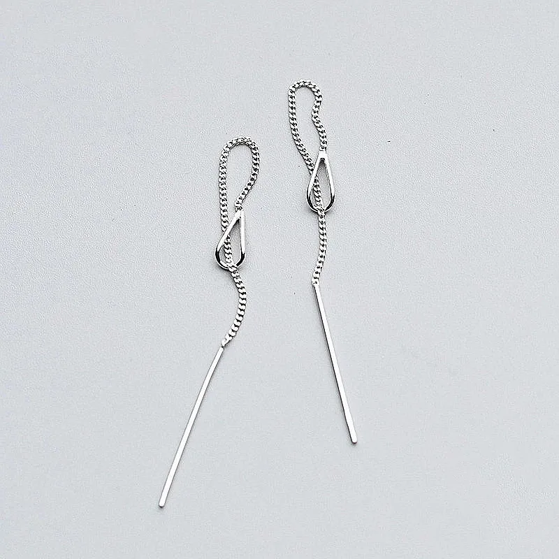 925 Sterling Silver Tassel Long Box Chain Charm Drop Earring For Women Girls Wedding Jewelry eh578
925 Sterling Silver Tassel Long Box Chain Charm Drop Earring For Women Girls Wedding Jewelry eh578