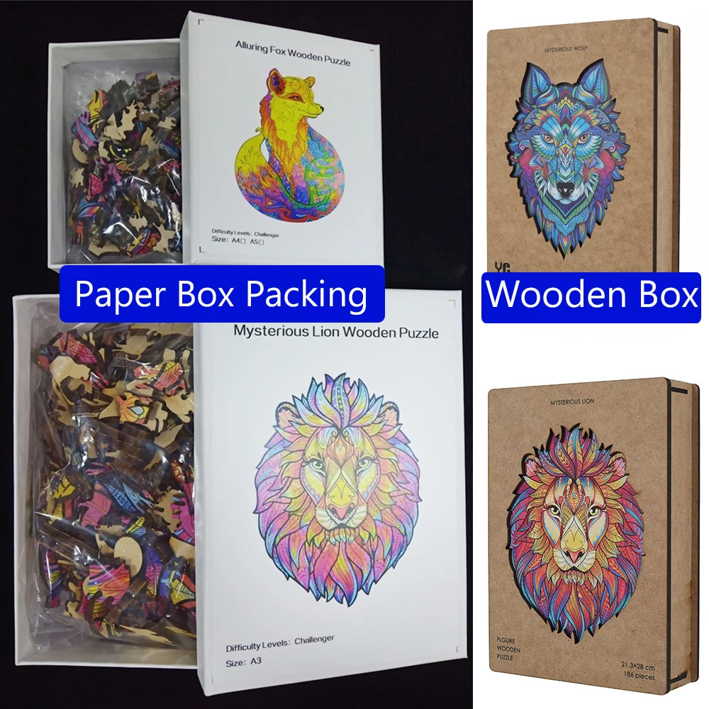 Hot sale Wooden Puzzle For Adults Children DIY Mysterious lion Puzzles Each Piece Is Animal Shaped Gift Wooden Jigsaw Puzzle
Hot sale Wooden Puzzle For Adults Children DIY Mysterious lion Puzzles Each Piece Is Animal Shaped Gift Wooden Jigsaw Puzzle