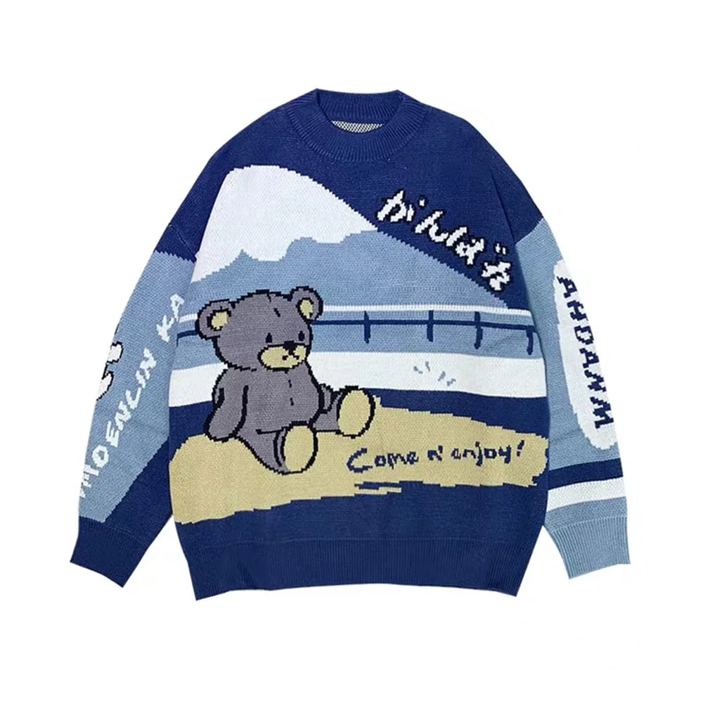 Korean Version Pullover Loose Autumn And Winter Street Fashion Bear Men's Sweater Long Sleeve Round Neck
Korean Version Pullover Loose Autumn And Winter Street Fashion Bear Men's Sweater Long Sleeve Round Neck