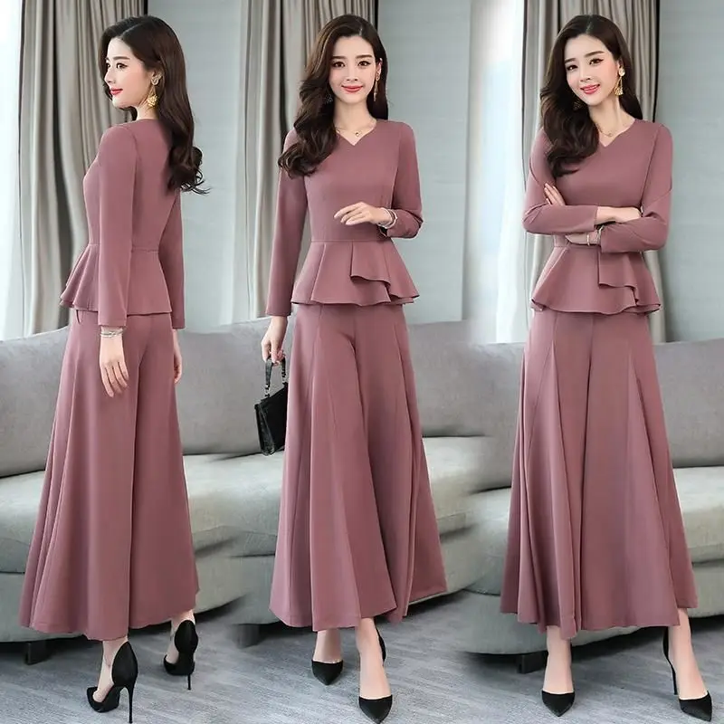 Autumn And Winter New Fashion Wide-leg Pants Two-piece Loose Casual Suit Female Korean Style Temperament Plus Size Women's Cloth
Autumn And Winter New Fashion Wide-leg Pants Two-piece Loose Casual Suit Female Korean Style Temperament Plus Size Women's Cloth