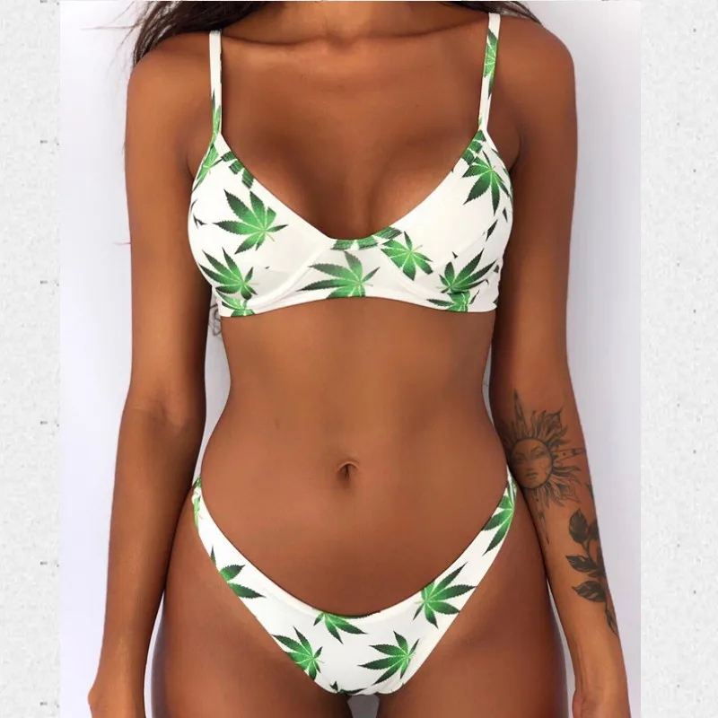 Bikini Mujer 2021 Underwired Push-up Padded Bra Bikini Set Floral Print Swimwear Swimsuit 2pcs High Waist Bathing Beachwear 
Bikini Mujer 2021 Underwired Push-up Padded Bra Bikini Set Floral Print Swimwear Swimsuit 2pcs High Waist Bathing Beachwear