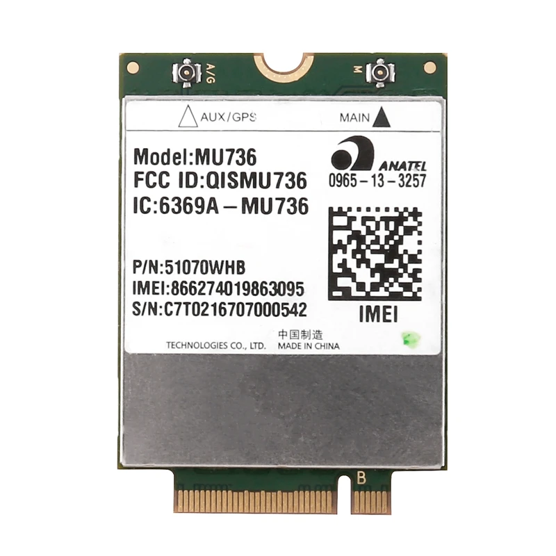 MU736 WiFi Card HSPA+ M.2 Module 3G Card NGFF WCDMA Wireless Module for Universal
MU736 WiFi Card HSPA+ M.2 Module 3G Card NGFF WCDMA Wireless Module for Universal