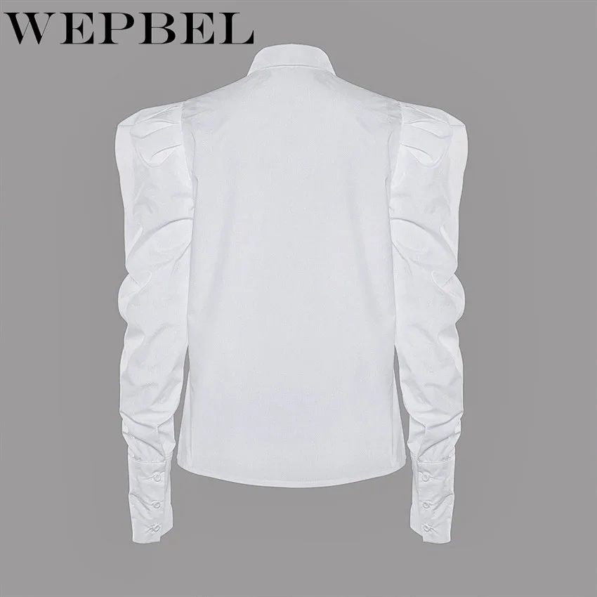 WEPBEL Women Vintage Elegant Loose Blouse Shirt Top Office Lady Spring Autumn Lantern Sleeve Turn Down Collar Business T-shirt
WEPBEL Women Vintage Elegant Loose Blouse Shirt Top Office Lady Spring Autumn Lantern Sleeve Turn Down Collar Business T-shirt