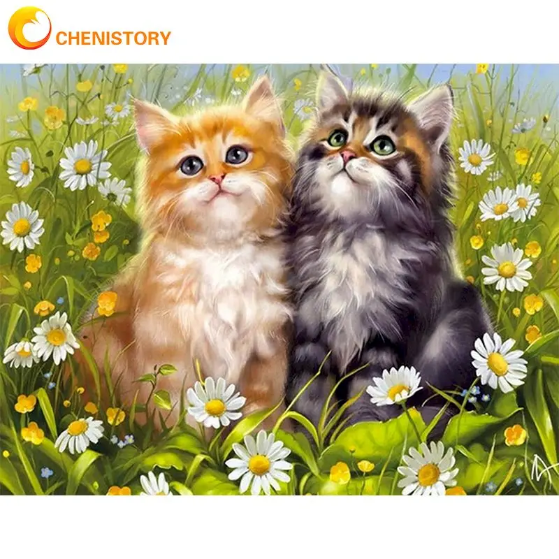 CHENISTORY Frame Diy Oil Painting By Numbers Cat Animals 60x75cm Frame On Canvas Handmade DIY Pictures Home Decoration Art
CHENISTORY Frame Diy Oil Painting By Numbers Cat Animals 60x75cm Frame On Canvas Handmade DIY Pictures Home Decoration Art