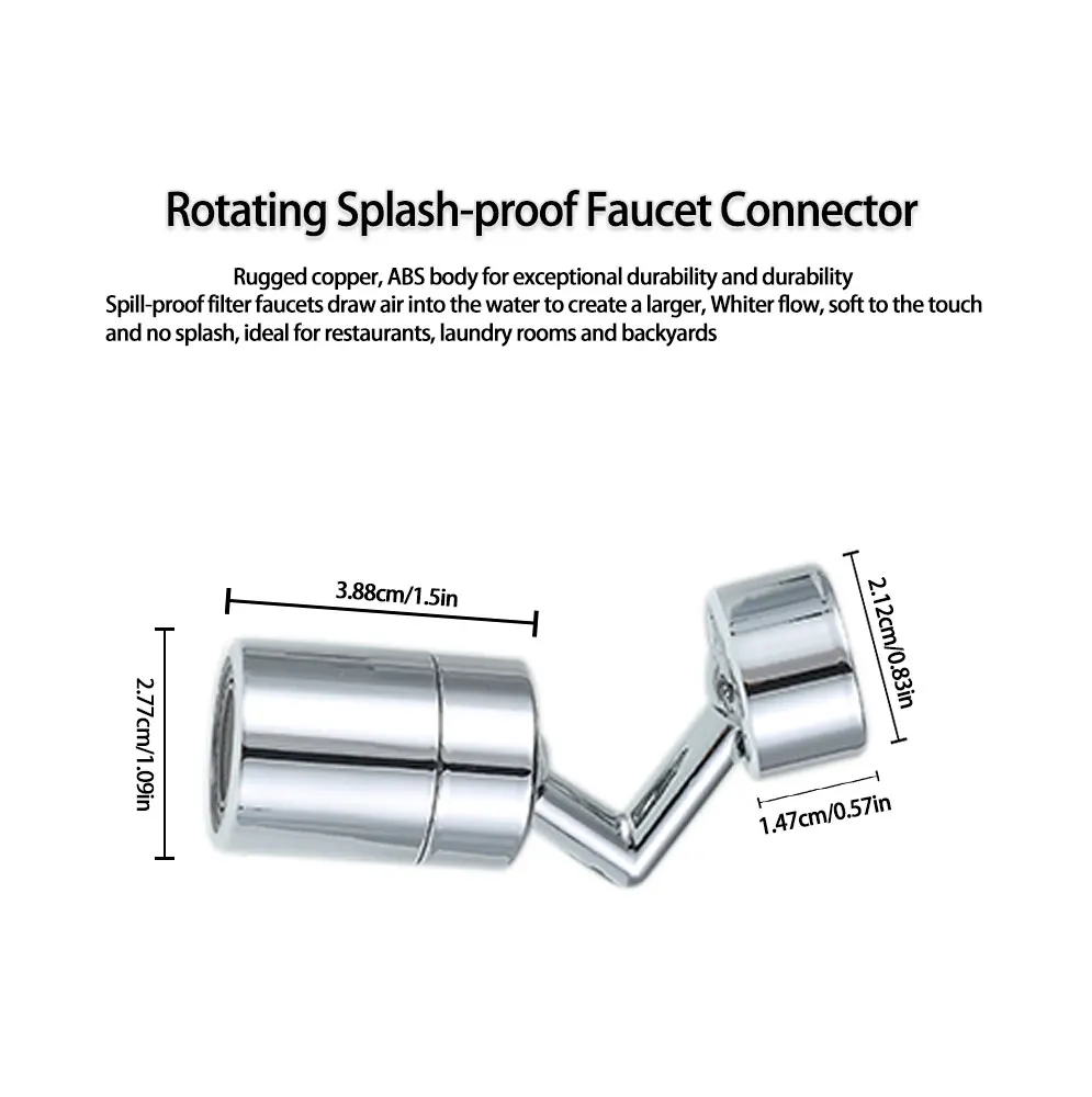 360 Rotate Faucet Kitchen Faucet Aerator Water Diffuser Bubbler Water Saving Filter Shower Head Nozzle Tap Connector
360 Rotate Faucet Kitchen Faucet Aerator Water Diffuser Bubbler Water Saving Filter Shower Head Nozzle Tap Connector