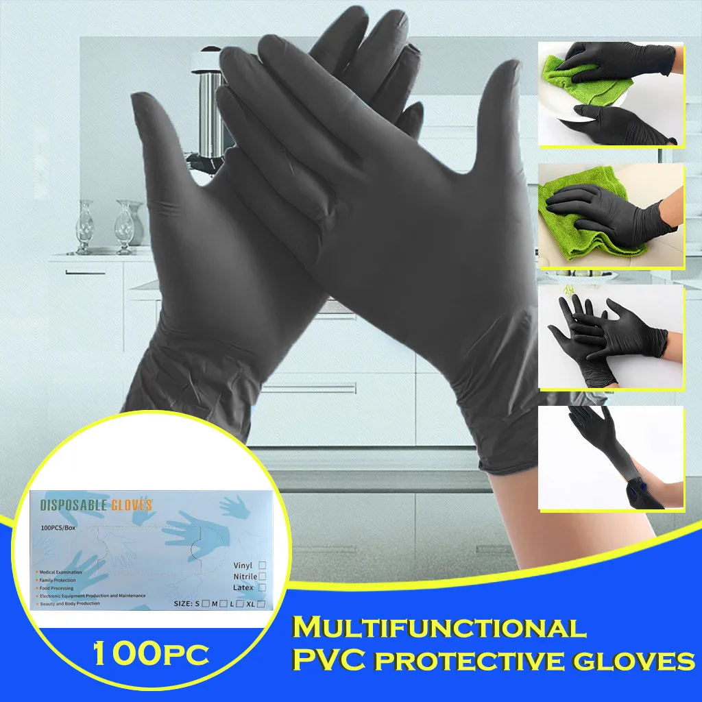 Disposable Pvc Oil Resistant Slip Resistant Wear Resistant Protective Gloves Food Waterproof Service Cleaning Gloves Black
Disposable Pvc Oil Resistant Slip Resistant Wear Resistant Protective Gloves Food Waterproof Service Cleaning Gloves Black