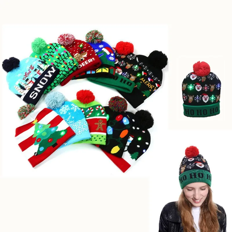 Christmas Light Up Knitted Hat LEDChristmas hat beanie hat Sweater cuffed knitted hat Light Up Hat Christmas Gift for Kids Xmas
Christmas Light Up Knitted Hat LEDChristmas hat beanie hat Sweater cuffed knitted hat Light Up Hat Christmas Gift for Kids Xmas