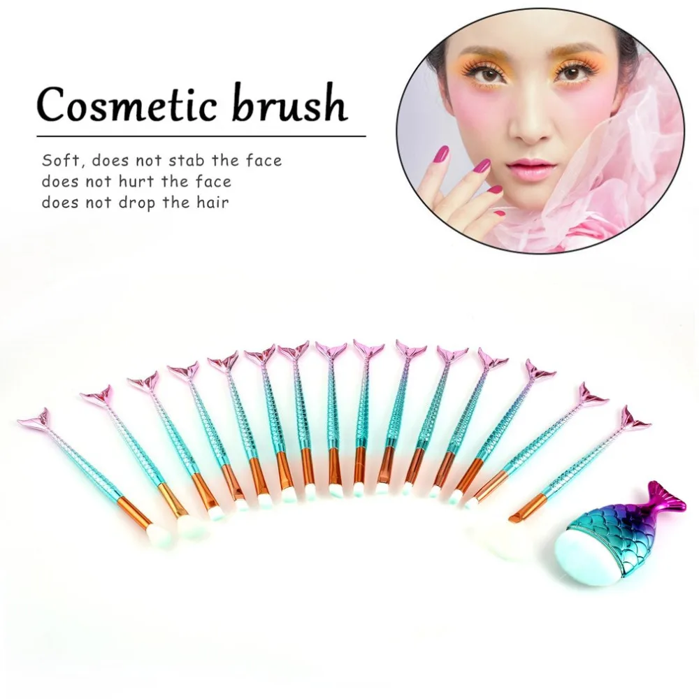 16Pcs/set Fish Tail Shape Colorful Facial Cosmetic Makeup Brushes Kit Nylon Hair Foundation Powder Eyeshadow Tool DD
16Pcs/set Fish Tail Shape Colorful Facial Cosmetic Makeup Brushes Kit Nylon Hair Foundation Powder Eyeshadow Tool DD