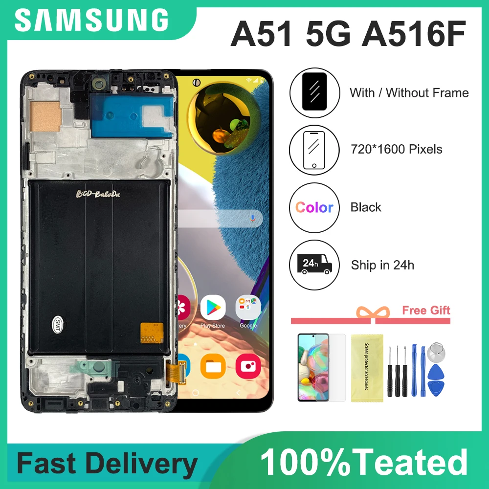 100% Test LCD For Samsung Galaxy A51 5G LCD Display Touch Screen Digitizer Assembly For Galaxy A51 5G A516 A516B A516F LCD
100% Test LCD For Samsung Galaxy A51 5G LCD Display Touch Screen Digitizer Assembly For Galaxy A51 5G A516 A516B A516F LCD