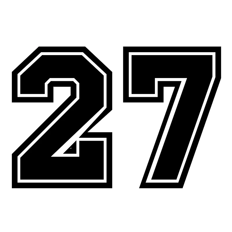 15*10cm Creative number 27 Car Sticker Motorcycle Bumper Trunk Laptop Window Decals Vinyl Car Styling Decoration
15*10cm Creative number 27 Car Sticker Motorcycle Bumper Trunk Laptop Window Decals Vinyl Car Styling Decoration
