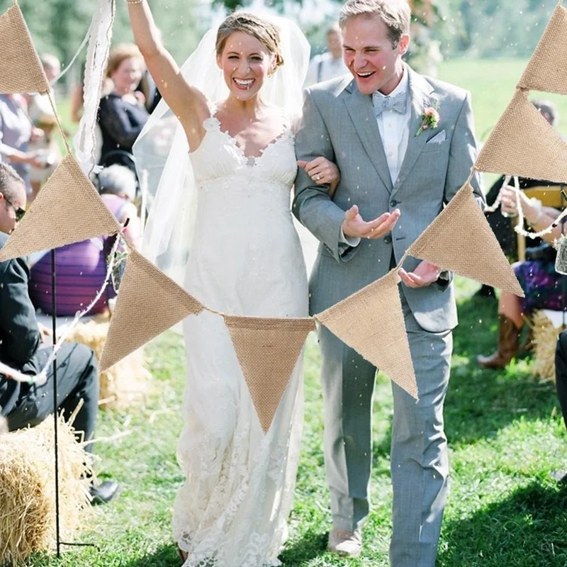 4.3M 15 Flags Vintage Jute Hessian Burlap Bunting Banner Wedding party Photography Props Celebration Party Decoration Banner
4.3M 15 Flags Vintage Jute Hessian Burlap Bunting Banner Wedding party Photography Props Celebration Party Decoration Banner