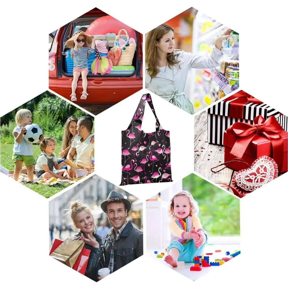 New Women Eco Foldable Shopping Bag Pouch Travel Flamingo Printing Non-Woven Fabric Folding Bag Reusable Large Tote Canvas Bag
New Women Eco Foldable Shopping Bag Pouch Travel Flamingo Printing Non-Woven Fabric Folding Bag Reusable Large Tote Canvas Bag