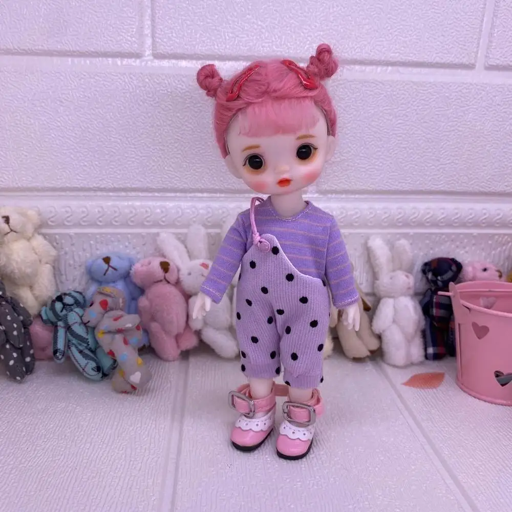 17cm Mahair Wig BJD Doll 15 Movable Jointed Dolls Fashion Suit Toys Dress Up Handmade Make Up BJD Hair DIY Toy Gift for Girls
17cm Mahair Wig BJD Doll 15 Movable Jointed Dolls Fashion Suit Toys Dress Up Handmade Make Up BJD Hair DIY Toy Gift for Girls