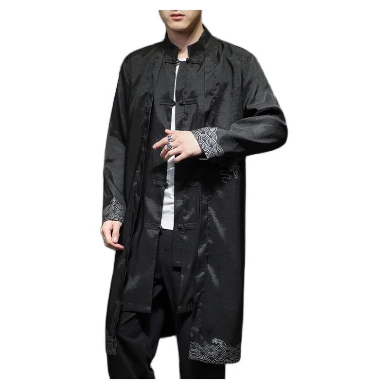 2020 Chinese Style Thin Tang Suit Long Hanfu Cotton Linen Cloak Coat Ethnic Windbreaker Robe Gown Plus Size Clothes Men Clothing
2020 Chinese Style Thin Tang Suit Long Hanfu Cotton Linen Cloak Coat Ethnic Windbreaker Robe Gown Plus Size Clothes Men Clothing