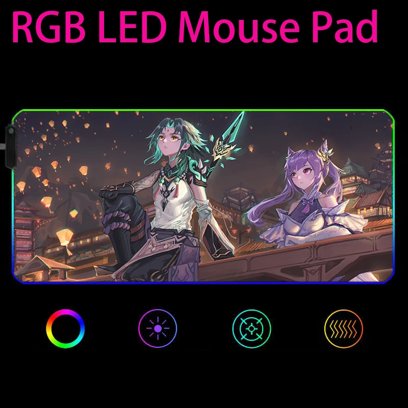 Mouse Pad LED RGB XXL Gamer Anti-slip Rubber Pad Play Mats Gaming for RGB Keyboard Laptop Computer PC Genshin Impact Desk mats
Mouse Pad LED RGB XXL Gamer Anti-slip Rubber Pad Play Mats Gaming for RGB Keyboard Laptop Computer PC Genshin Impact Desk mats