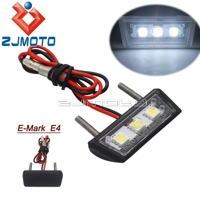 E-Mark E4 12V White LED Water Drop Style Number Plate Lights Licence Light Motocross Truck Dual Sport License Plate Light
E-Mark E4 12V White LED Water Drop Style Number Plate Lights Licence Light Motocross Truck Dual Sport License Plate Light