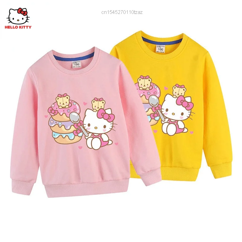 Детская одежда Hello Kitty, розовый свитер из чистого хлопка, милые пуловеры для маленьких девочек, модные осенне-зимние топы, Детская толстовка
Детская одежда Hello Kitty, розовый свитер из чистого хлопка, милые пуловеры для маленьких девочек, модные осенне-зимние топы, Детская толстовка