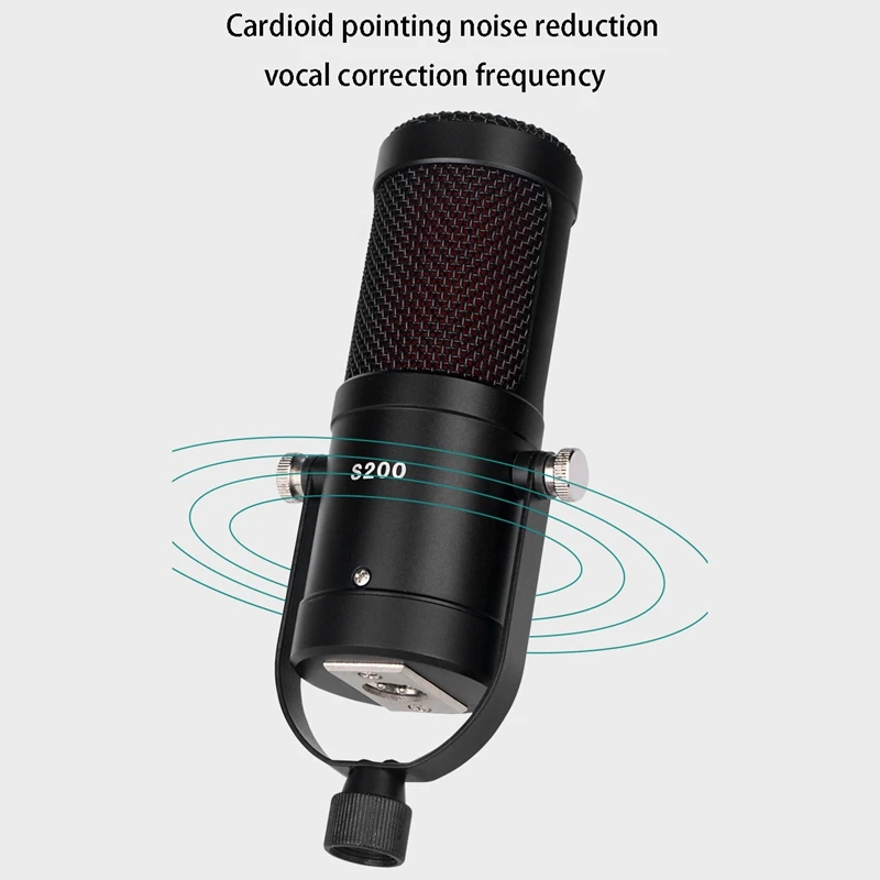 S200 Microphone, for Online Mobile Phone National K Song Live Shouting Microphone Recording Condenser Microphone
S200 Microphone, for Online Mobile Phone National K Song Live Shouting Microphone Recording Condenser Microphone