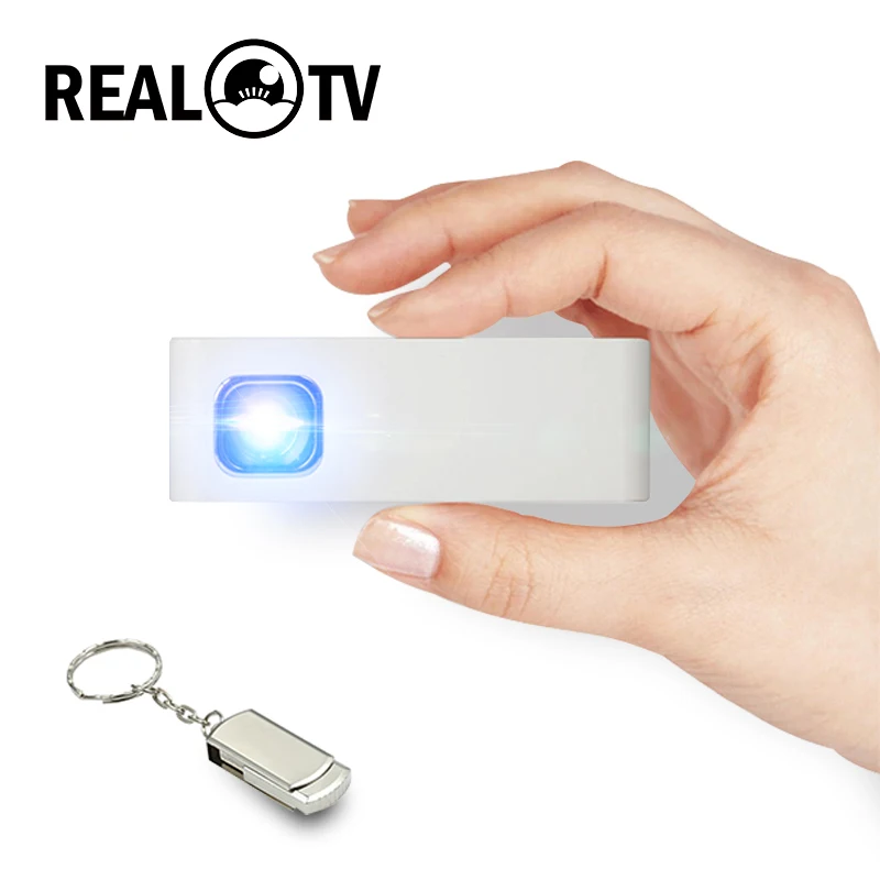 Real tv P2 мини DLP проектор HD встроенный аккумулятор портативный мобильный