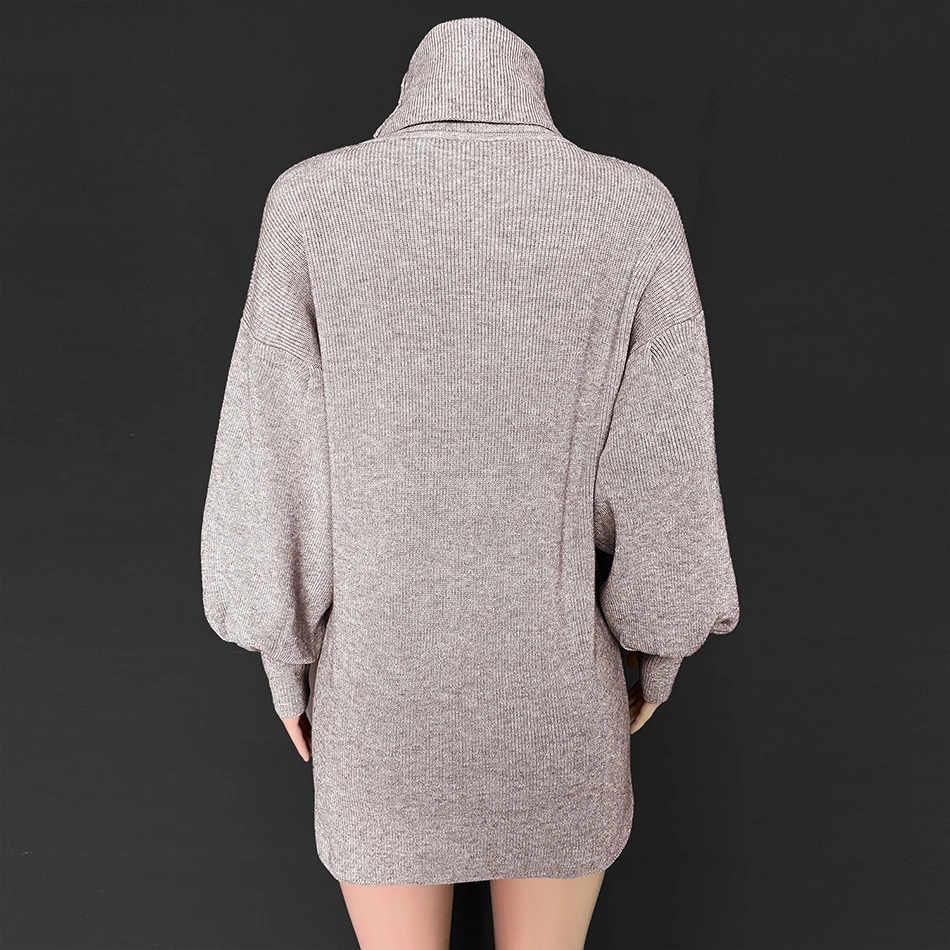 Autumn/Winter Dress Oversized Sweater Medium Knit Dress Feminine Lantern Sleeve High Neck Warm Ladies Dress
Autumn/Winter Dress Oversized Sweater Medium Knit Dress Feminine Lantern Sleeve High Neck Warm Ladies Dress