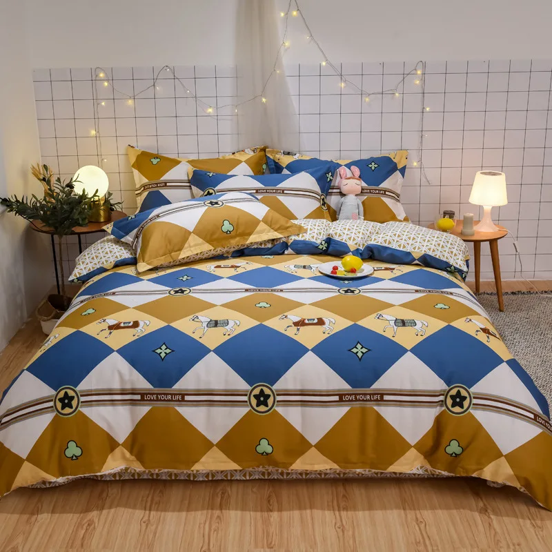 100% cotton twill 4-piece Scandinavian reactive printed 100% cotton minimalist bedding kit
100% cotton twill 4-piece Scandinavian reactive printed 100% cotton minimalist bedding kit