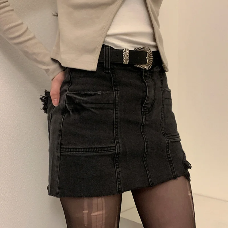 Black High Waisted Y2K Hot Mini Denim Shorts Skirt Casual 2000s Aesthetic Wrap Short Jeans Skirt Ripped Punk Summer
Black High Waisted Y2K Hot Mini Denim Shorts Skirt Casual 2000s Aesthetic Wrap Short Jeans Skirt Ripped Punk Summer