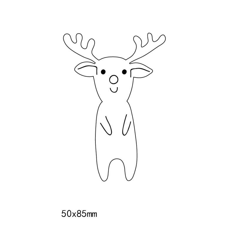 Metal Cutting Dies cute deer new for decoration card DIY Scrapbooking stencil Paper Craft Album template Dies 50*85mm
Metal Cutting Dies cute deer new for decoration card DIY Scrapbooking stencil Paper Craft Album template Dies 50*85mm