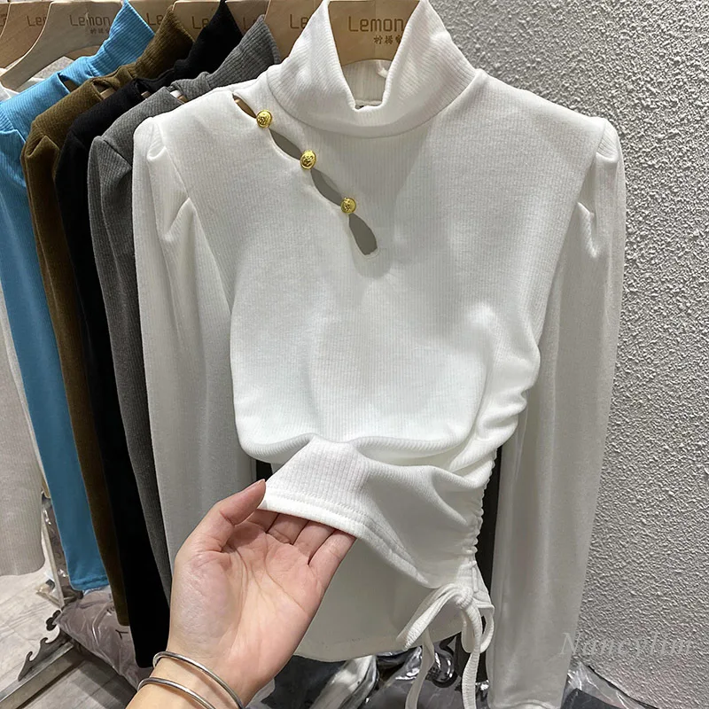 Зимние сексуальные женские флисовые блузки с высоким воротником, внутренняя одежда, Белый Топ, приталенная женская одежда 2022
Зимние сексуальные женские флисовые блузки с высоким воротником, внутренняя одежда, Белый Топ, приталенная женская одежда 2022