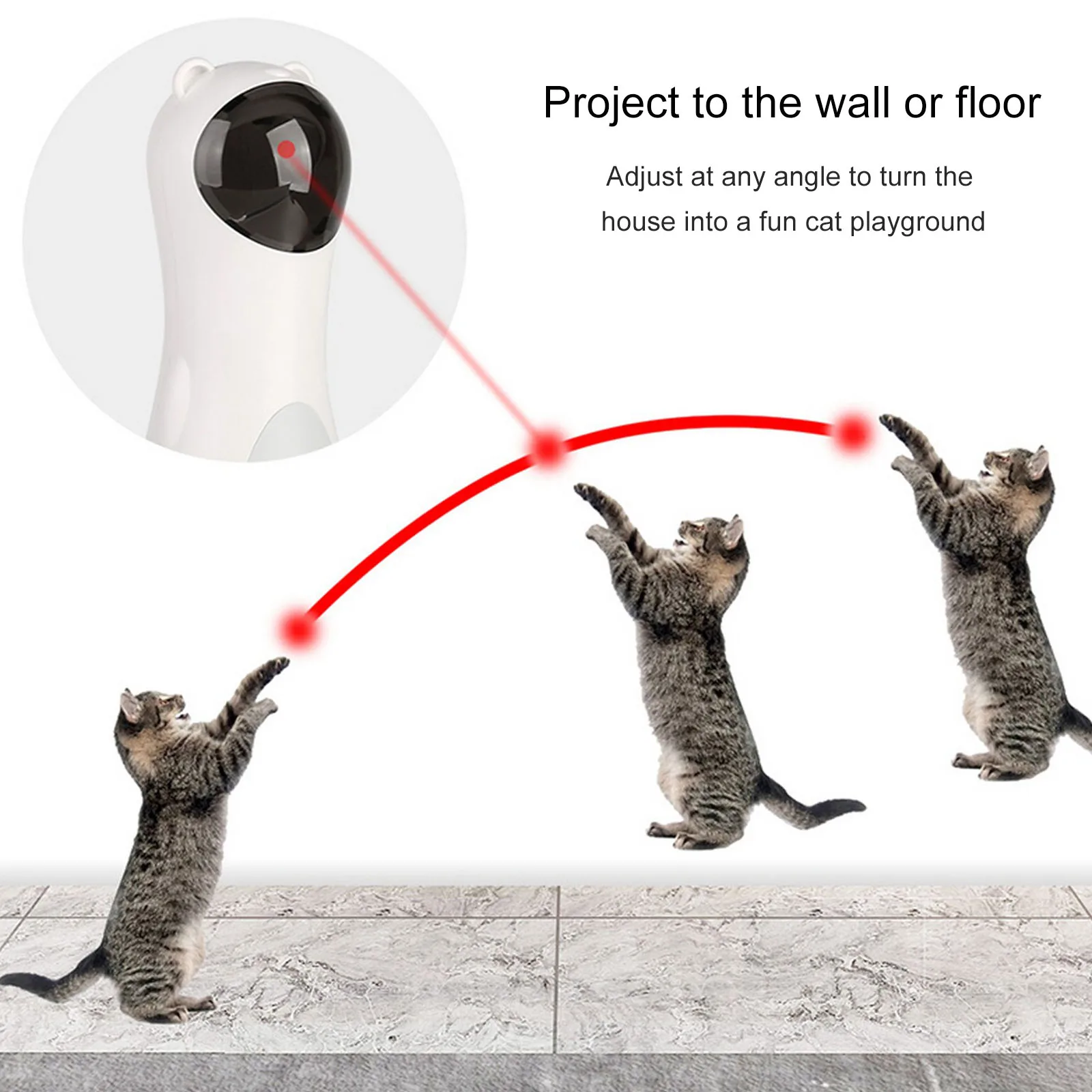 Cat Laser Toy Automatic Interactive Smart Teasing Pet Toys Funny Handheld Mode Portable Cats Dog Laser Pointer USB Charging
Cat Laser Toy Automatic Interactive Smart Teasing Pet Toys Funny Handheld Mode Portable Cats Dog Laser Pointer USB Charging