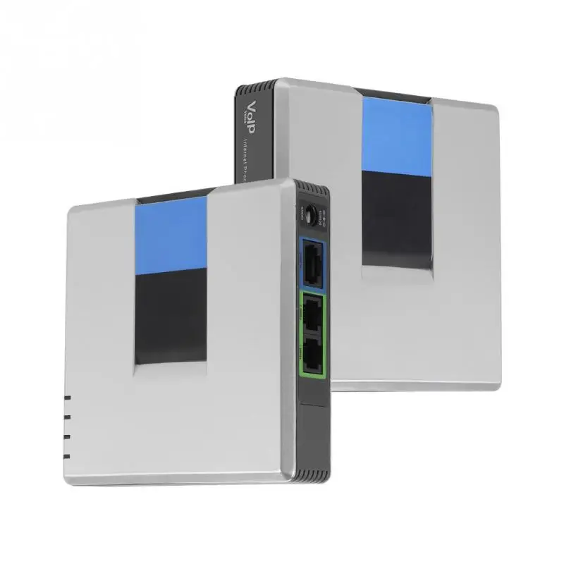 VoIP шлюз для интернет телефона 2 порта адаптер SIP RJ45 кабель Linksys PAP2T NA ATA без