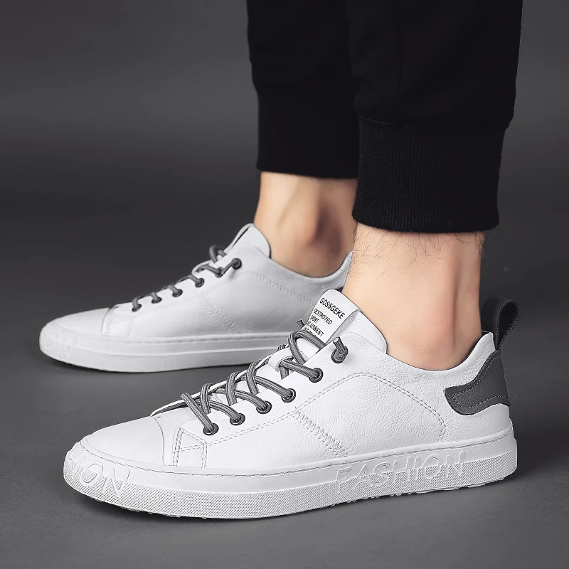 Korean Version Fashion Brand Casual Men Leather Shoes White Male Casual Shoes Breathable White Sneakers Leather Mens Moccasins
Korean Version Fashion Brand Casual Men Leather Shoes White Male Casual Shoes Breathable White Sneakers Leather Mens Moccasins