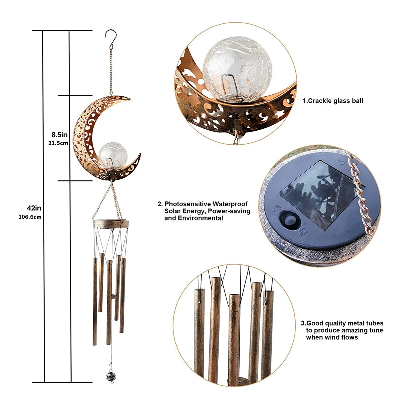 Solar Ramadan Moon Sun Wind Chimes Garden Waterproof Iron Light Wind Chime Pendant Eid Mubarak Ramadan Decorations For Home
Solar Ramadan Moon Sun Wind Chimes Garden Waterproof Iron Light Wind Chime Pendant Eid Mubarak Ramadan Decorations For Home