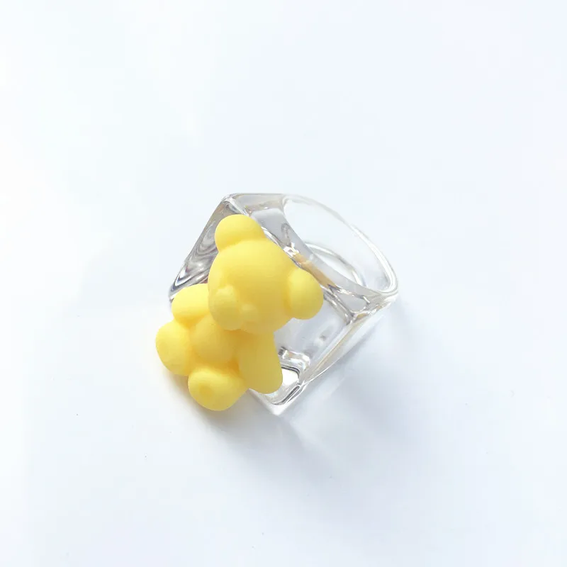 1pcs Transparent Cute Bear Acrylic Rings For Women Girl Colorful Resin Finger Ring Party Jewelry Gift
1pcs Transparent Cute Bear Acrylic Rings For Women Girl Colorful Resin Finger Ring Party Jewelry Gift