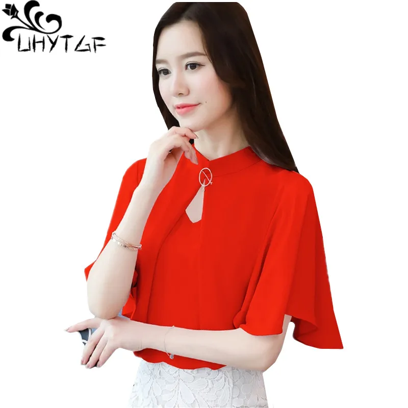 UHYTGF blouse women 2020 fashion chiffon bat sleeve loose summer shirts Female red white other wild elegant woman's blouse 1710
UHYTGF blouse women 2020 fashion chiffon bat sleeve loose summer shirts Female red white other wild elegant woman's blouse 1710