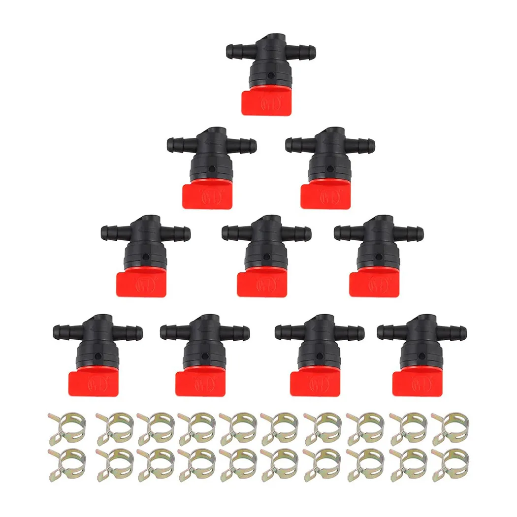 10pcs 1/4" Gas Fuel InLine Straight Fuel Cut-Off/Shut-Off Valve With 20pcs Clamps For Brigg&Stratto 493960 494768 698183
10pcs 1/4" Gas Fuel InLine Straight Fuel Cut-Off/Shut-Off Valve With 20pcs Clamps For Brigg&Stratto 493960 494768 698183