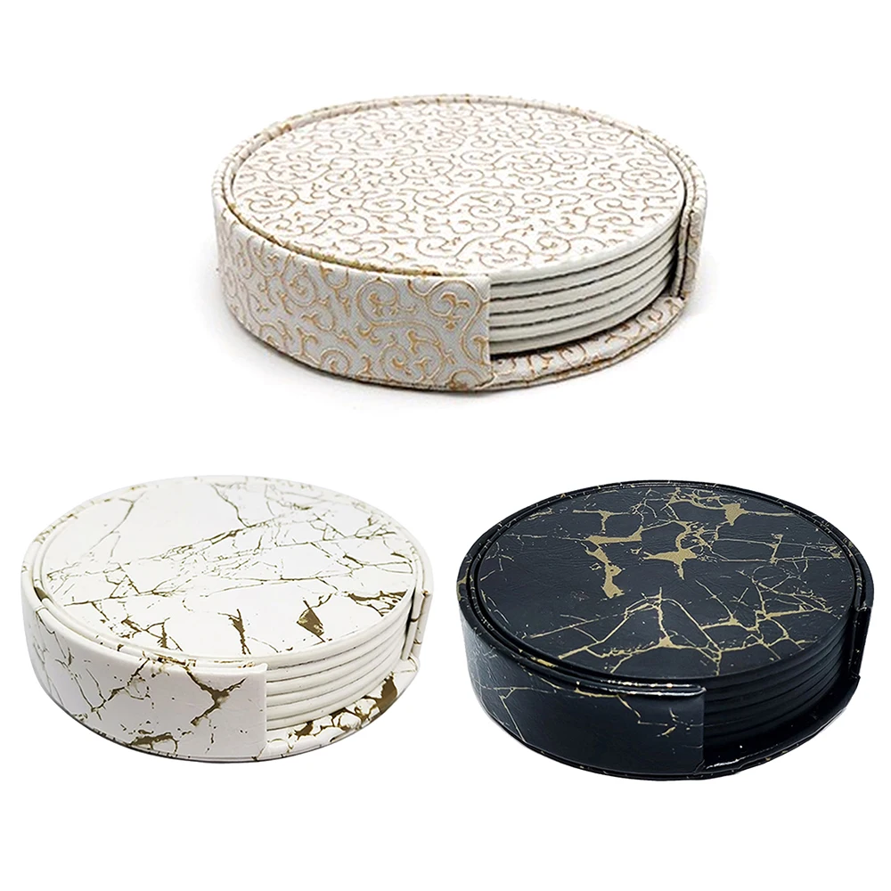 6PCS PU Leather Marble Coaster Drink Coffee Cup Mat Easy to Clean Placemats Round Tea Pad Table Pad Holder
6PCS PU Leather Marble Coaster Drink Coffee Cup Mat Easy to Clean Placemats Round Tea Pad Table Pad Holder