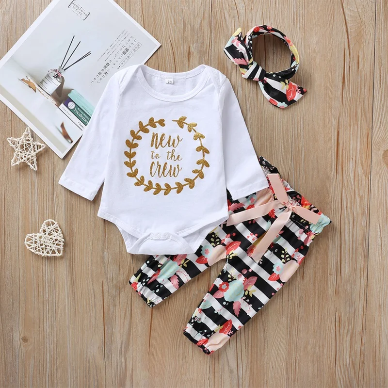 Baby Girl Clothes 3pcs Cotton Newborn Kid Baby Girl Letter Print Clothes Romper Bodysuit Pants Outfits 0-12M
Baby Girl Clothes 3pcs Cotton Newborn Kid Baby Girl Letter Print Clothes Romper Bodysuit Pants Outfits 0-12M