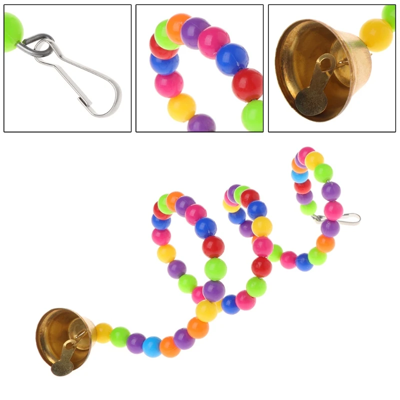 Parrot Toys Spiral Swing Stand Holder Birds Creative Bell Colorful Beads Ladder 
Parrot Toys Spiral Swing Stand Holder Birds Creative Bell Colorful Beads Ladder