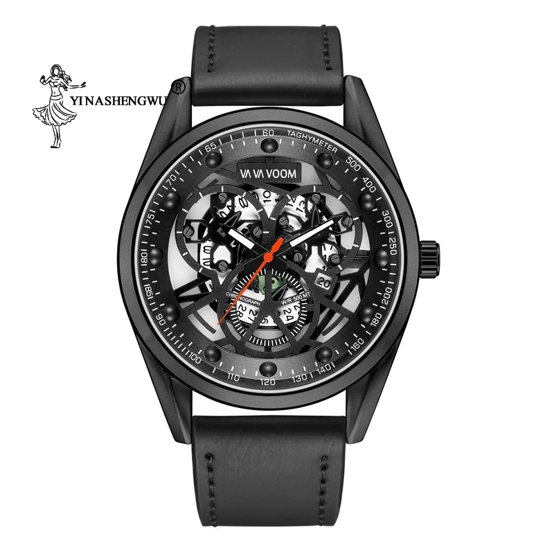 New Men's Waterproof Fashion Outdoor Sports And Leisure Watch Hollow Calendar Personality Student Belt Watch Male
New Men's Waterproof Fashion Outdoor Sports And Leisure Watch Hollow Calendar Personality Student Belt Watch Male