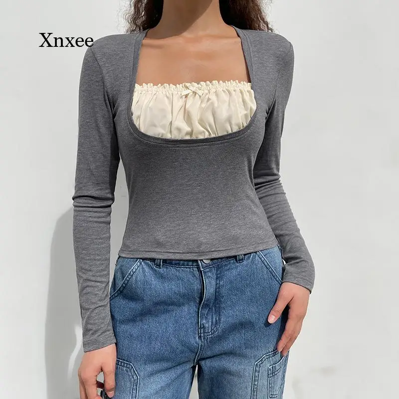 Рубашка с квадратным воротником в стиле пэчворк, пуловер, женский модный топ на весну и осень, милые приталенные блузные пикантные топы со с...
Рубашка с квадратным воротником в стиле пэчворк, пуловер, женский модный топ на весну и осень, милые приталенные блузные пикантные топы со с...