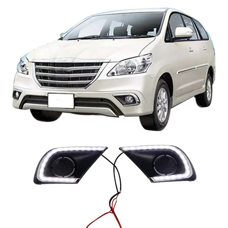Передние дневные ходовые огни, противотуманные фары для Toyota Innova 2012-2015, аксессуары
Передние дневные ходовые огни, противотуманные фары для Toyota Innova 2012-2015, аксессуары