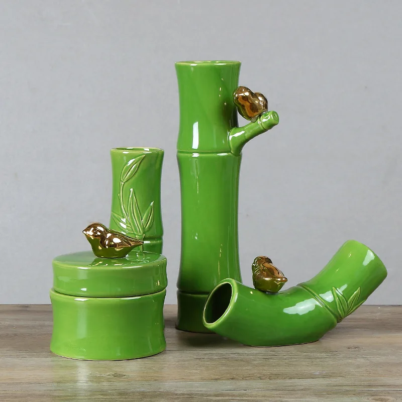 Современная керамическая фарфоровая ваза 4 шт. настольная белые вазы ручной