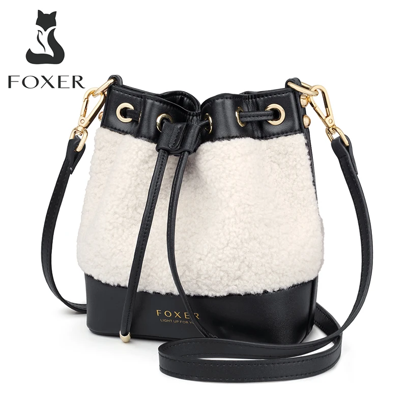 Сумка FOXER женская с застежкой Классическая модная вместительная сумочка на плечо