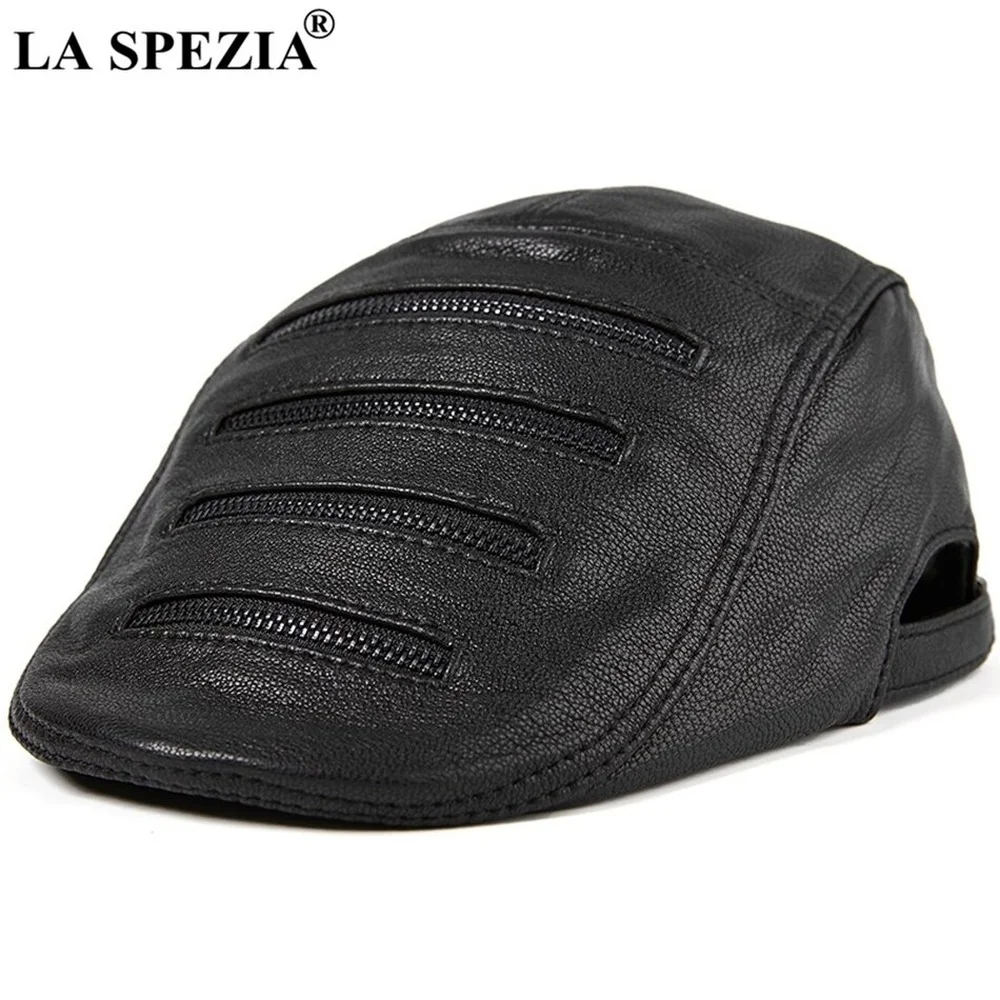 Men's Winter Cap Real Leather Flat Cap Men Adjustable Duckbill Hat Male Genuine Leather Multi Zipper Spring Autumn Cabbie Cap
Men's Winter Cap Real Leather Flat Cap Men Adjustable Duckbill Hat Male Genuine Leather Multi Zipper Spring Autumn Cabbie Cap