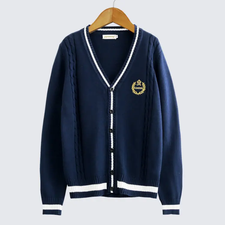 College style long-sleeved knit cardigan men's V-neck outer jacket youth cotton sweater coat thick sweater
College style long-sleeved knit cardigan men's V-neck outer jacket youth cotton sweater coat thick sweater