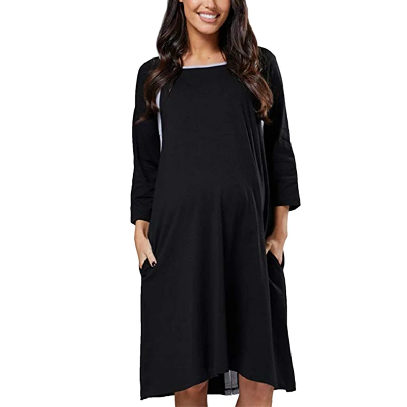 Maternity Dress Casual Pregnant Women Button Care Pajamas Skirt Mom Breastfeeding Dress Nightdress
Maternity Dress Casual Pregnant Women Button Care Pajamas Skirt Mom Breastfeeding Dress Nightdress