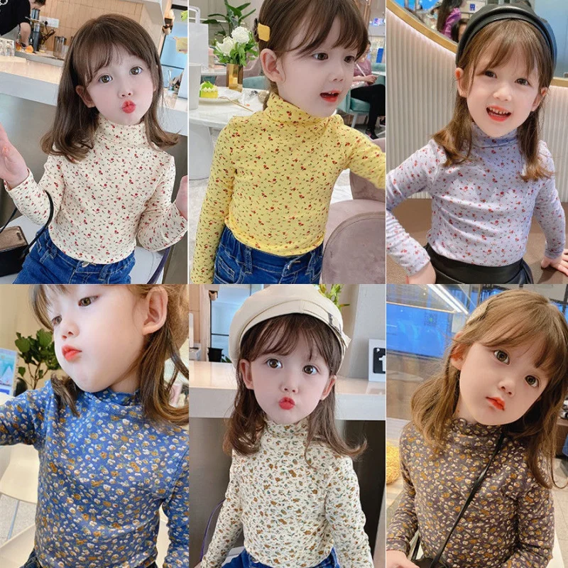 Spring / Winter Children's Clothing Floral Kids Long Sleeved Baby Boys Girls Turtleneck Bottoming Shirt Soft Underwear H
Spring / Winter Children's Clothing Floral Kids Long Sleeved Baby Boys Girls Turtleneck Bottoming Shirt Soft Underwear H