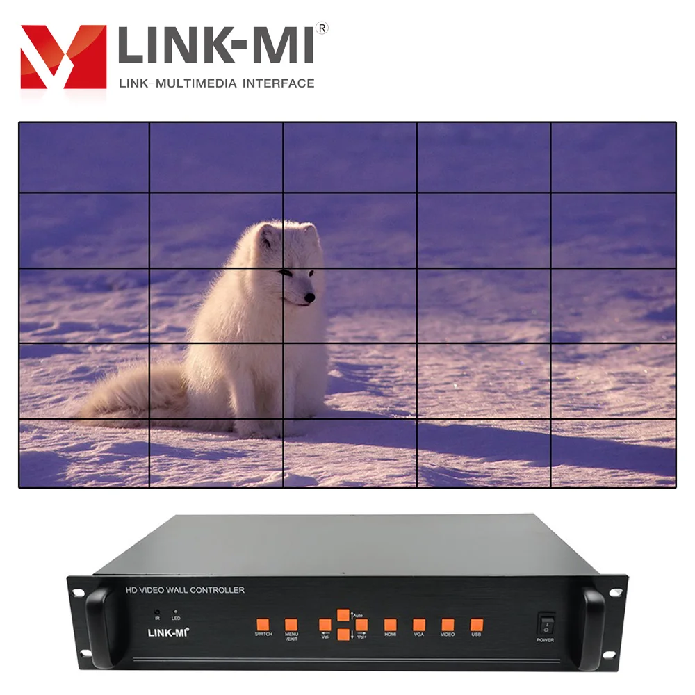 LINK-MI 5X5 Video Wall Controller for 25 TVs support 5x5 4x5 3x5 2x5 4x4 3x3 2x2 HDMI VGA USB AV inputs Video Wall Processor
LINK-MI 5X5 Video Wall Controller for 25 TVs support 5x5 4x5 3x5 2x5 4x4 3x3 2x2 HDMI VGA USB AV inputs Video Wall Processor